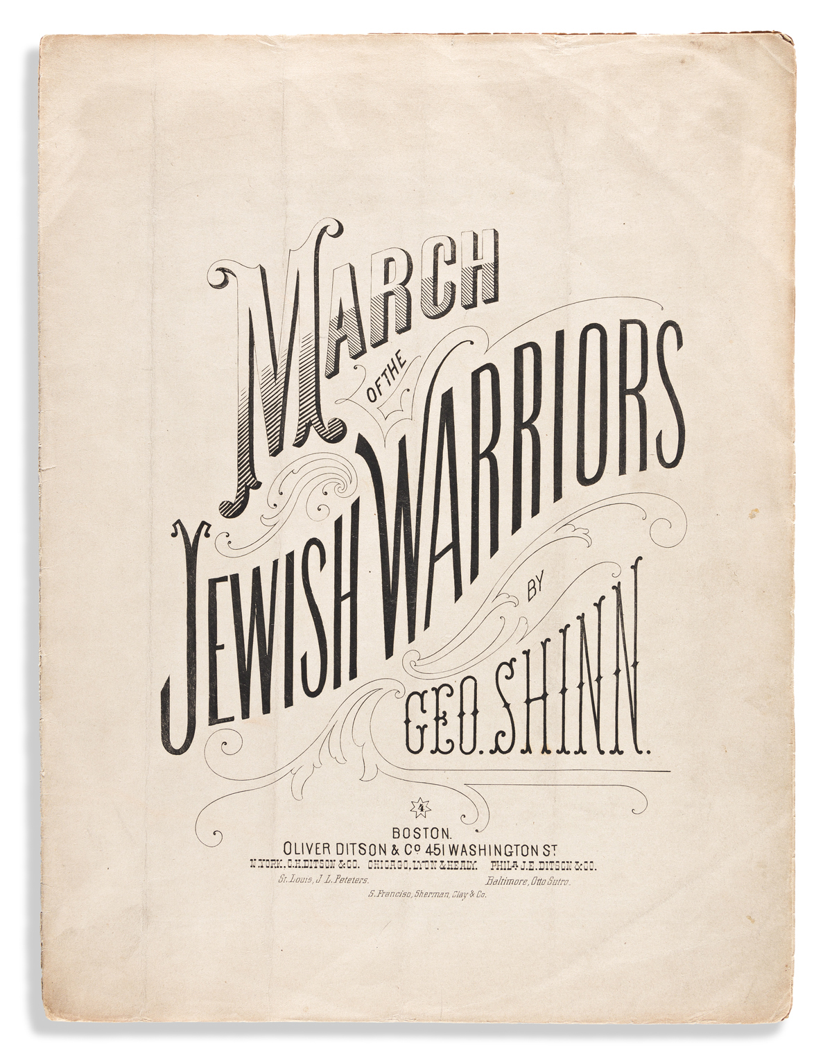 (JUDAICA.) George Shinn. March of the Jewish Warriors.
